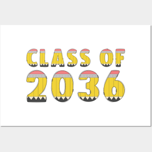 Class Of 2036 First Day Kindergarten or Graduation Tee. Posters and Art